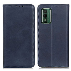 Leather Case Stands Flip Cover Holder A02D for Nokia XR21 Blue