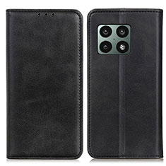 Leather Case Stands Flip Cover Holder A02D for OnePlus 10 Pro 5G Black