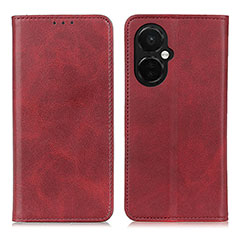 Leather Case Stands Flip Cover Holder A02D for OnePlus Nord CE 3 Lite 5G Red