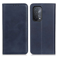 Leather Case Stands Flip Cover Holder A02D for Oppo A93 5G Blue