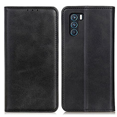 Leather Case Stands Flip Cover Holder A02D for Oppo K9 Pro 5G Black