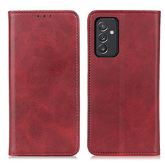 Leather Case Stands Flip Cover Holder A02D for Samsung Galaxy A15 4G Red