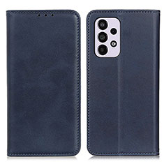 Leather Case Stands Flip Cover Holder A02D for Samsung Galaxy A33 5G Blue