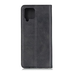 Leather Case Stands Flip Cover Holder A02D for Samsung Galaxy A42 5G Black