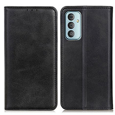 Leather Case Stands Flip Cover Holder A02D for Samsung Galaxy F23 5G Black