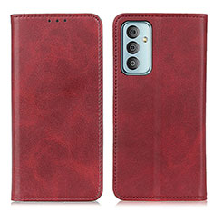 Leather Case Stands Flip Cover Holder A02D for Samsung Galaxy F23 5G Red