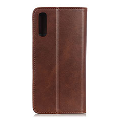 Leather Case Stands Flip Cover Holder A02D for Samsung Galaxy M02 Brown