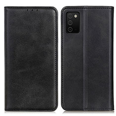 Leather Case Stands Flip Cover Holder A02D for Samsung Galaxy M02s Black