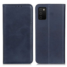 Leather Case Stands Flip Cover Holder A02D for Samsung Galaxy M02s Blue