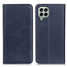 Leather Case Stands Flip Cover Holder A02D for Samsung Galaxy M33 5G Blue