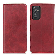 Leather Case Stands Flip Cover Holder A02D for Samsung Galaxy Quantum2 5G Red