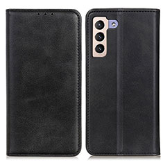 Leather Case Stands Flip Cover Holder A02D for Samsung Galaxy S21 5G Black