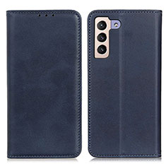 Leather Case Stands Flip Cover Holder A02D for Samsung Galaxy S21 5G Blue