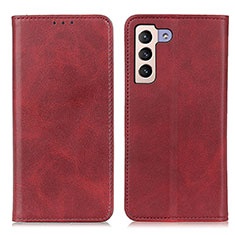 Leather Case Stands Flip Cover Holder A02D for Samsung Galaxy S21 FE 5G Red