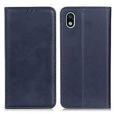 Leather Case Stands Flip Cover Holder A02D for Sony Xperia Ace III SOG08 Blue