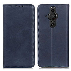 Leather Case Stands Flip Cover Holder A02D for Sony Xperia PRO-I Blue