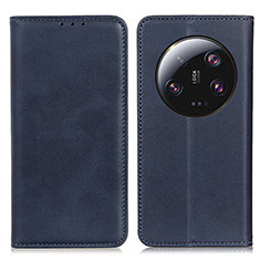 Leather Case Stands Flip Cover Holder A02D for Xiaomi Mi 13 Ultra 5G Blue
