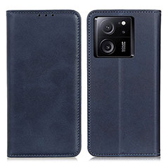 Leather Case Stands Flip Cover Holder A02D for Xiaomi Mi 13T Pro 5G Blue