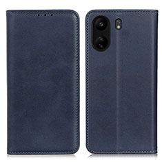 Leather Case Stands Flip Cover Holder A02D for Xiaomi Redmi 13C Blue