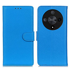 Leather Case Stands Flip Cover Holder A03D for Huawei Honor Magic6 Lite 5G Sky Blue
