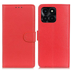Leather Case Stands Flip Cover Holder A03D for Huawei Honor X6a Red