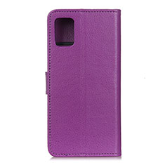 Leather Case Stands Flip Cover Holder A03D for Motorola Moto Edge S 5G Purple