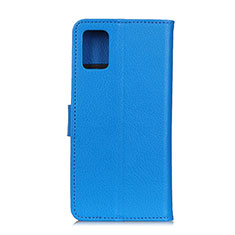 Leather Case Stands Flip Cover Holder A03D for Motorola Moto Edge S 5G Sky Blue