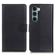 Leather Case Stands Flip Cover Holder A03D for Motorola Moto Edge S30 5G Black