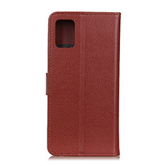 Leather Case Stands Flip Cover Holder A03D for Motorola Moto G100 5G Brown