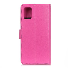 Leather Case Stands Flip Cover Holder A03D for Motorola Moto G100 5G Hot Pink
