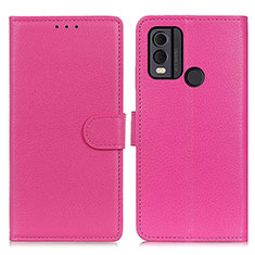 Leather Case Stands Flip Cover Holder A03D for Nokia C22 Hot Pink