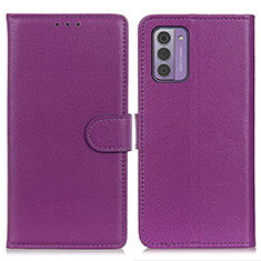 Leather Case Stands Flip Cover Holder A03D for Nokia G310 5G Purple