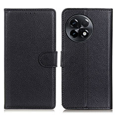 Leather Case Stands Flip Cover Holder A03D for OnePlus 11R 5G Black