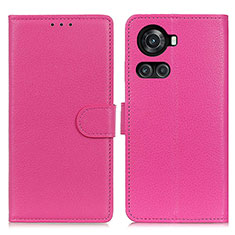 Leather Case Stands Flip Cover Holder A03D for OnePlus Ace 5G Hot Pink