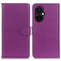Leather Case Stands Flip Cover Holder A03D for OnePlus Nord CE 3 5G Purple