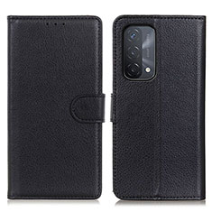 Leather Case Stands Flip Cover Holder A03D for Oppo A93 5G Black