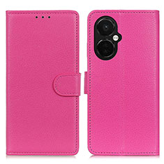 Leather Case Stands Flip Cover Holder A03D for Oppo K11x 5G Hot Pink