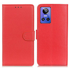 Leather Case Stands Flip Cover Holder A03D for Realme GT Neo3 5G Red