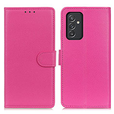 Leather Case Stands Flip Cover Holder A03D for Samsung Galaxy A05s Hot Pink