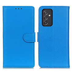 Leather Case Stands Flip Cover Holder A03D for Samsung Galaxy A05s Sky Blue