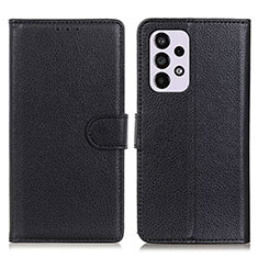 Leather Case Stands Flip Cover Holder A03D for Samsung Galaxy A33 5G Black