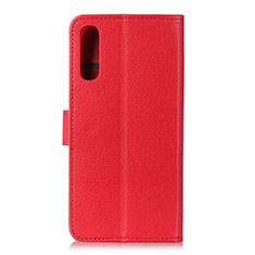 Leather Case Stands Flip Cover Holder A03D for Samsung Galaxy M02 Red