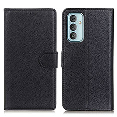 Leather Case Stands Flip Cover Holder A03D for Samsung Galaxy M23 5G Black