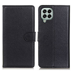 Leather Case Stands Flip Cover Holder A03D for Samsung Galaxy M33 5G Black