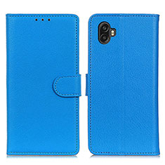 Leather Case Stands Flip Cover Holder A03D for Samsung Galaxy Xcover Pro 2 5G Sky Blue