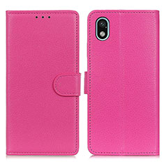 Leather Case Stands Flip Cover Holder A03D for Sony Xperia Ace III Hot Pink