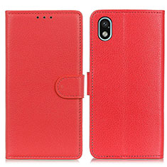 Leather Case Stands Flip Cover Holder A03D for Sony Xperia Ace III Red