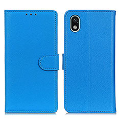 Leather Case Stands Flip Cover Holder A03D for Sony Xperia Ace III Sky Blue