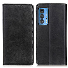 Leather Case Stands Flip Cover Holder A04D for Motorola Moto Edge 20 Pro 5G Black