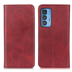 Leather Case Stands Flip Cover Holder A04D for Motorola Moto Edge 20 Pro 5G Red